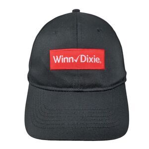 Winn✔Dixie Strapback Hat Black One Size Adjustable Vented Holes 6 Panel Clipper